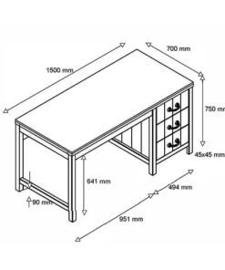 Vipack Bureaux Enfant Bureau Blanc -Armoires enfant Soldes bureau blanc 11