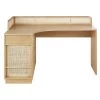 Maisons Du Monde Bureaux Enfant Bureau D'angle 1 Porte 1 Niche Beige Et Cannage En Rotin