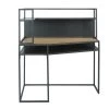 Maisons Du Monde Bureaux Enfant Bureau D'angle En Métal Gris Anthracite Avec étagères