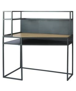 Maisons Du Monde Bureaux Enfant Bureau D'angle En Métal Gris Anthracite Avec étagères -Armoires enfant Soldes bureau d angle en metal gris anthracite avec etageres 1000 4 35 215326 2