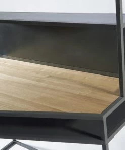 Maisons Du Monde Bureaux Enfant Bureau D'angle En Métal Gris Anthracite Avec étagères -Armoires enfant Soldes bureau d angle en metal gris anthracite avec etageres 1000 4 35 215326 3