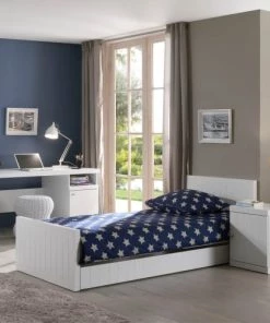 Terre De Nuit Bureaux Enfant Bureau En Bois Blanc -Armoires enfant Soldes bureau en bois blanc 2