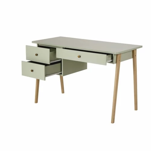 Maisons Du Monde Bureaux Enfant Bureau Enfant 1 Porte 2 Tiroirs Vert Pieds En Chêne 4 Maisons Du Monde Bureaux Enfant Bureau Enfant 1 Porte 2 Tiroirs Vert Pieds En Chêne – Image 2