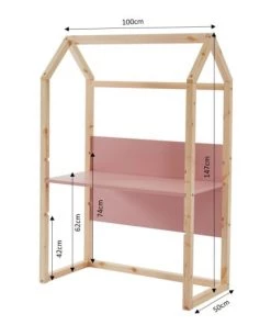 Baita Bureaux Enfant Bureau Enfant Cabane Rose évolutif -Armoires enfant Soldes bureau enfant cabane rose evolutif 4
