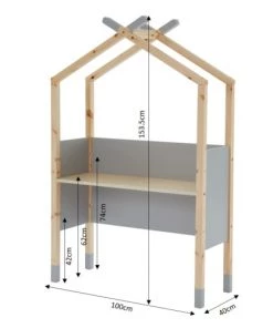 Baita Bureaux Enfant Bureau Enfant Tipi Gris évolutif -Armoires enfant Soldes bureau enfant tipi gris evolutif 4