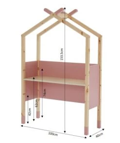Baita Bureaux Enfant Bureau Enfant Tipi Rose évolutif -Armoires enfant Soldes bureau enfant tipi rose evolutif 4
