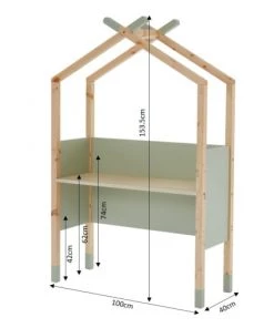 Baita Bureaux Enfant Bureau Enfant Tipi Vert évolutif -Armoires enfant Soldes bureau enfant tipi vert evolutif 4