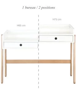 Nordic Factory Bureaux Enfant Bureau évolutif Blanc -Armoires enfant Soldes bureau evolutif blanc 2