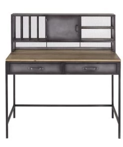 Maisons Du Monde Bureaux Enfant Bureau Indus 1 Porte 2 Tiroirs En Métal Et Sapin