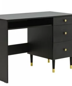 Bopita Bureaux Enfant Bureau Noir Mat En Panneaux De Particules -Armoires enfant Soldes bureau noir mat en panneaux de particules 2
