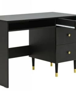 Bopita Bureaux Enfant Bureau Noir Mat En Panneaux De Particules -Armoires enfant Soldes bureau noir mat en panneaux de particules 3