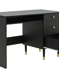 Bopita Bureaux Enfant Bureau Noir Mat En Panneaux De Particules -Armoires enfant Soldes bureau noir mat en panneaux de particules 4