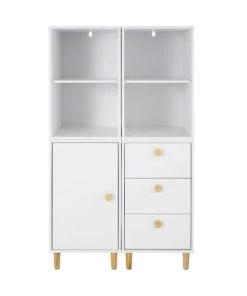 Maisons Du Monde Bureaux Enfant Caisson Pour Bureau Modulable 1 Porte Blanc -Armoires enfant Soldes caisson pour bureau modulable 1 porte blanc 1000 5 15 206368 18