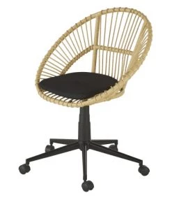 Maisons Du Monde Chaises De Bureau Enfant Chaise De Bureau à Roulettes En Métal Beige Et Noir