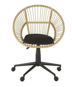 Armoires enfant Soldes -Armoires enfant Soldes chaise de bureau a roulettes en metal beige et noir 1000 14 20 225315 2