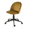 Maisons Du Monde Chaises De Bureau Enfant Chaise De Bureau à Roulettes En Velours Jaune Moutarde Et Métal Noir -Armoires enfant Soldes chaise de bureau a roulettes en velours jaune moutarde et metal noir 1000 12 18 225313 1