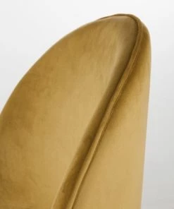 Maisons Du Monde Chaises De Bureau Enfant Chaise De Bureau à Roulettes En Velours Jaune Moutarde Et Métal Noir -Armoires enfant Soldes chaise de bureau a roulettes en velours jaune moutarde et metal noir 1000 12 18 225313 3