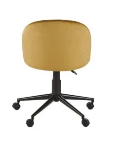 Maisons Du Monde Chaises De Bureau Enfant Chaise De Bureau à Roulettes En Velours Jaune Moutarde Et Métal Noir -Armoires enfant Soldes chaise de bureau a roulettes en velours jaune moutarde et metal noir 1000 12 18 225313 4