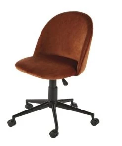 Maisons Du Monde Chaises De Bureau Enfant Chaise De Bureau à Roulettes En Velours Marron écureuil