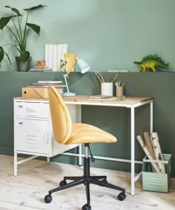 Maisons Du Monde Chaises De Bureau Enfant Chaise De Bureau à Roulettes Jaune Et Métal Noir -Armoires enfant Soldes chaise de bureau a roulettes jaune et metal noir 1000 13 13 225144 5