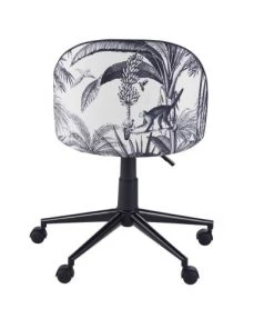 Maisons Du Monde Chaises De Bureau Enfant Chaise De Bureau à Roulettes Motif Jungle Et Métal Noir -Armoires enfant Soldes chaise de bureau a roulettes motif jungle et metal noir 1000 3 29 225406 4