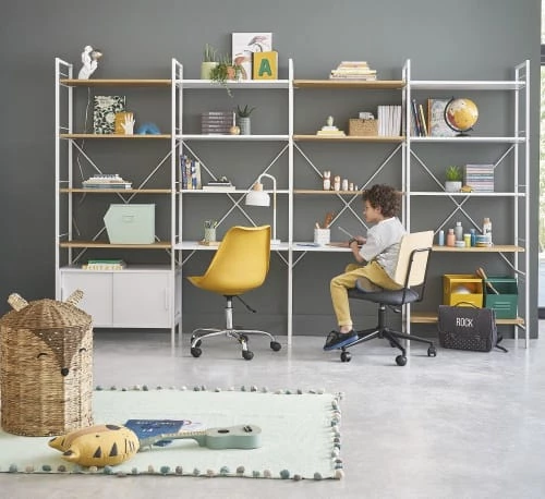Maisons Du Monde Chaises De Bureau Enfant Chaise De Bureau Réglable Gris Anthracite Et Peuplier à Roulettes 7 Maisons Du Monde Chaises De Bureau Enfant Chaise De Bureau Réglable Gris Anthracite Et Peuplier à Roulettes – Image 5