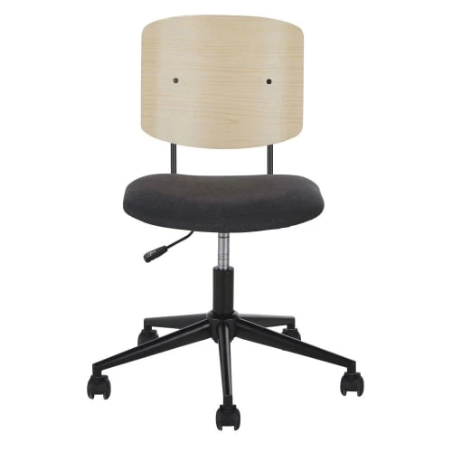 Maisons Du Monde Chaises De Bureau Enfant Chaise De Bureau Réglable Gris Anthracite Et Peuplier à Roulettes 4 Maisons Du Monde Chaises De Bureau Enfant Chaise De Bureau Réglable Gris Anthracite Et Peuplier à Roulettes – Image 2