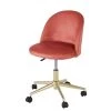 Maisons Du Monde Chaises De Bureau Enfant Chaise De Bureau Vintage à Roulettes En Velours Terracotta -Armoires enfant Soldes chaise de bureau vintage a roulettes en velours terracotta 1000 8 37 206677 7