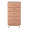 Maisons Du Monde Commodes Enfant Chiffonnier Vintage 5 Tiroirs Terracotta