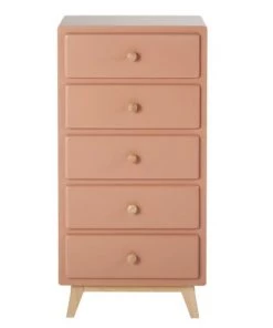 Maisons Du Monde Commodes Enfant Chiffonnier Vintage 5 Tiroirs Terracotta