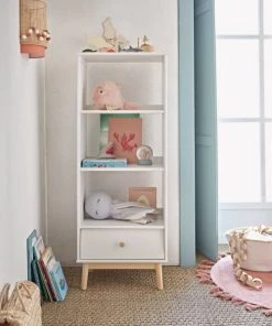 Maisons Du Monde Bibliothèques Et étagères Enfant Colonne De Rangement 1 Tiroir Blanc -Armoires enfant Soldes colonne de rangement 1 tiroir blanc 1000 9 35 215654 5