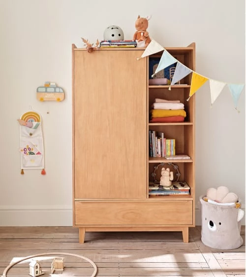 Maisons Du Monde Armoires Enfant Dressing 1 Porte Battante 1 Tiroir Marron 6 Maisons Du Monde Armoires Enfant Dressing 1 Porte Battante 1 Tiroir Marron – Image 4