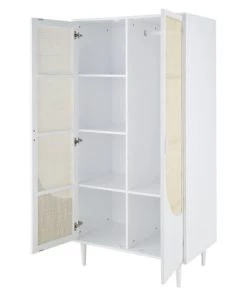 Armoires enfant Soldes -Armoires enfant Soldes dressing 2 portes battantes blanc cannage en rotin beige 1000 8 13 226210 2