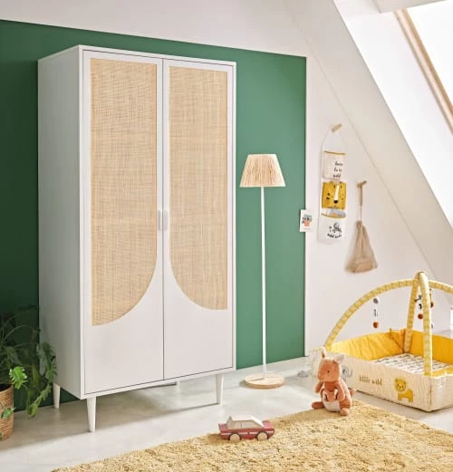 Maisons Du Monde Armoires Enfant Dressing 2 Portes Battantes Blanc Cannage En Rotin Beige 6 Maisons Du Monde Armoires Enfant Dressing 2 Portes Battantes Blanc Cannage En Rotin Beige – Image 4