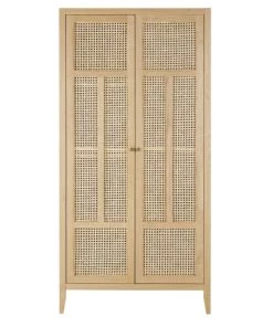 Maisons Du Monde Armoires Enfant Dressing 2 Portes Battantes Cannage En Rotin Beige