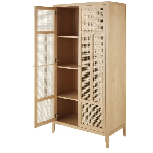 Maisons Du Monde Armoires Enfant Dressing 2 Portes Battantes Cannage En Rotin Beige 4 Maisons Du Monde Armoires Enfant Dressing 2 Portes Battantes Cannage En Rotin Beige – Image 2