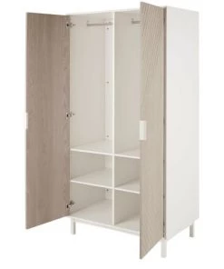 Maisons Du Monde Armoires Enfant Dressing 2 Portes Battantes Sculptées Blanche Et Beige -Armoires enfant Soldes dressing 2 portes battantes sculptees blanche et beige 1000 12 16 225721 2