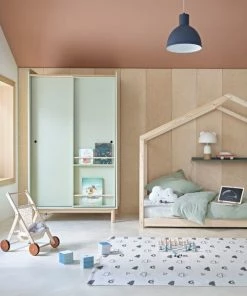 Maisons Du Monde Armoires Enfant Dressing 2 Portes Coulissantes Verte Et Beige -Armoires enfant Soldes dressing 2 portes coulissantes verte et beige 1000 1 39 225744 4