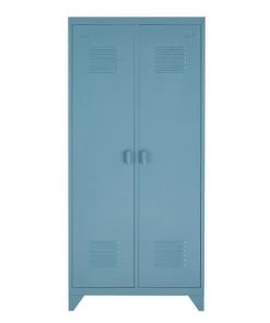 Maisons Du Monde Rangements Ados Dressing 2 Portes En Métal Bleu Gris