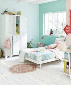 Maisons Du Monde Armoires Dressing Vestiaire Indus 6 Portes En Métal Blanc -Armoires enfant Soldes dressing vestiaire indus 6 portes en metal blanc 1000 12 0 193438 5