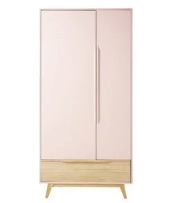 Maisons Du Monde Armoires Enfant Dressing Vintage 2 Portes 1 Tiroir Rose Clair