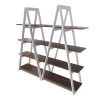 ID Kids Bibliothèques Et étagères Enfant Etagère 4 Tablettes Effet Bois Blanc Et Bois -Armoires enfant Soldes etagere 4 tablettes effet bois blanc et bois