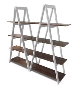 ID Kids Bibliothèques Et étagères Enfant Etagère 4 Tablettes Effet Bois Blanc Et Bois