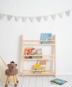 Crochetts Bibliothèques Et étagères Enfant Étagère à Livres Montessori Angela Pin Naturel -Armoires enfant Soldes etagere a livres montessori angela pin naturel 2