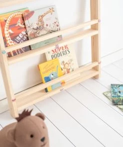 Crochetts Bibliothèques Et étagères Enfant Étagère à Livres Montessori Angela Pin Naturel -Armoires enfant Soldes etagere a livres montessori angela pin naturel 3