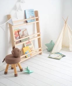 Crochetts Bibliothèques Et étagères Enfant Étagère à Livres Montessori Angela Pin Naturel -Armoires enfant Soldes etagere a livres montessori angela pin naturel 4