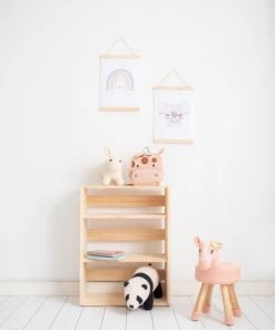 Crochetts Bibliothèques Et étagères Enfant Étagère à Livres Montessori Blanca Pin Naturel -Armoires enfant Soldes etagere a livres montessori blanca pin naturel 2