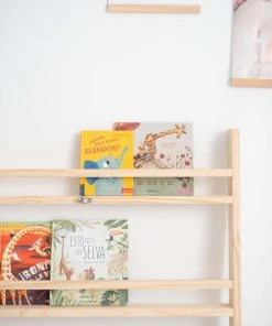 Crochetts Bibliothèques Et étagères Enfant Étagère à Livres Montessori Clara Pin Naturel -Armoires enfant Soldes etagere a livres montessori clara pin naturel 3