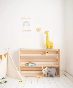 Crochetts Bibliothèques Et étagères Enfant Étagère à Livres Montessori Lara Pin Naturel -Armoires enfant Soldes etagere a livres montessori lara pin naturel 2