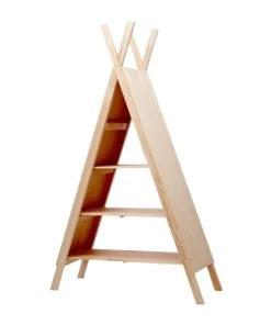 RNT By Really Nice Things Bibliothèques Et étagères Enfant Étagère Bibliothèque En Pin Massif Couleur Naturel Forme De Tipi